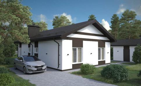 Фото Одноэтажный дом 105 кв м с панорамными окнами 2