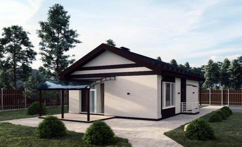 Фото Одноэтажный дом 86 кв м с панорамными окнами 2