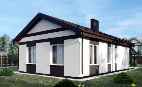 Фото Одноэтажный дом 86 кв м с панорамными окнами 4