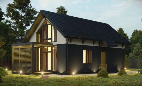 Фото Двухэтажный дом 93 кв м с панорамными окнами 2