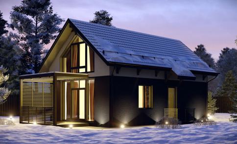 Фото Двухэтажный дом 93 кв м с панорамными окнами 3