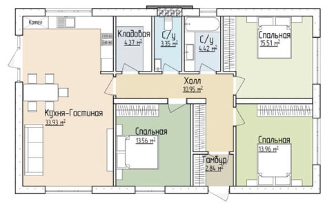 Фото Одноэтажный дом 109 кв м 3