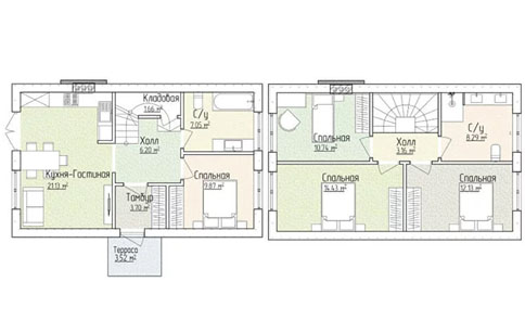 Фото Двухэтажный дом 108 кв м 3
