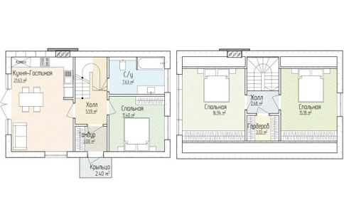 Фото Двухэтажный дом 97 кв м 3