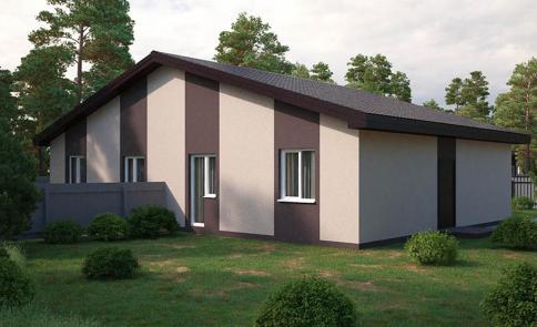 Фото Одноэтажный дом на две семьи, дуплекс 65 кв м 2