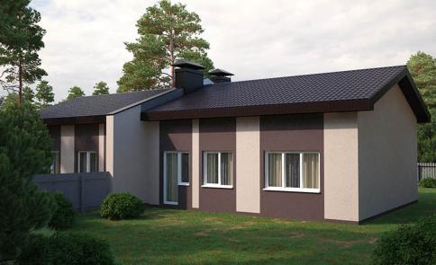 Фото Одноэтажный дом на две семьи, дуплекс 76 кв м 2